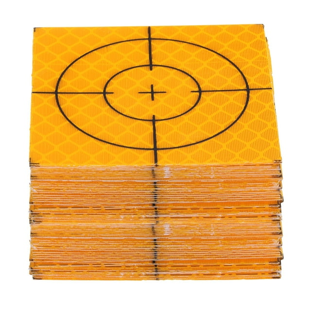 Uxcell 60 Pcs Feuille Réflecteur d'Enquête 50x50mm Auto-Adhésive Cible d'Enquête Jaune