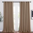 thumbnail image 2 of Cortinas Opacas Térmicas,Cortina De Salón con Ojales, Bloque De Cortinas Aislante Antifrío para Dormir Mejor, 2x L 107 X H 213 cm,Gris, 2 of 5