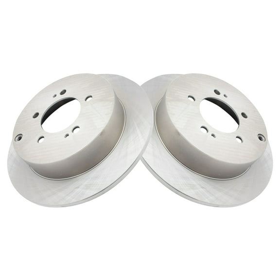 TRQ Rear Brake Rotors Set Solid Fits Select 2009-2015 Mitsubishi Lancer 2008-2013 Outlander