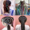 thumbnail image 5 of Laklulu 50pcs Hair Braids Assorted Gradient Colorful Braided Hair Rope Band Set for Ponytail braids Women Girl DIY Braid Hair Styling Accessories Wraps, 5 of 5