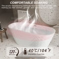 thumbnail image 4 of 59'' acrylic freestanding bathtub with unique diamond pattern design: spacious oval shape, Gloss white finish, Chrome overflow and pop-up drain CUPC Certificate, 4 of 5