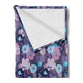 thumbnail image 2 of Floral Soft Flannel Fleece Throw Blanket, Fantasy Flowers Peonies Hibiscus and Tulips Tropical Meadow Theme, Cozy Plush for Indoor and Outdoor Use, 50" x 60", Multicolor, by Ambesonne, 2 of 5