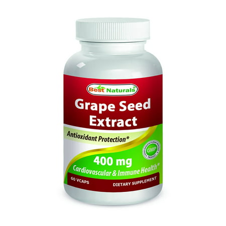 Best Naturals Grape Seed Extract 400 mg 60 Vcaps (Best Grape Seed Extract Brand)