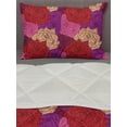 thumbnail image 3 of Roses Comforter & Sham Bedding Set, Love Romance Themed Continuous Pattern with Colorful Flowers with Dots, 3 pcs Duvet Set Microfiber Filling Quilt, 5 Sizes, Multicolor, by Ambesonne, 3 of 4