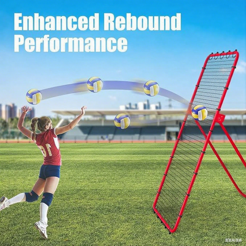 Hemousy Portable Volleyball Practice Net 7x4Ft, High-Density PE Rebounder Net with Non-Slip Feet for Indoor Outdoor