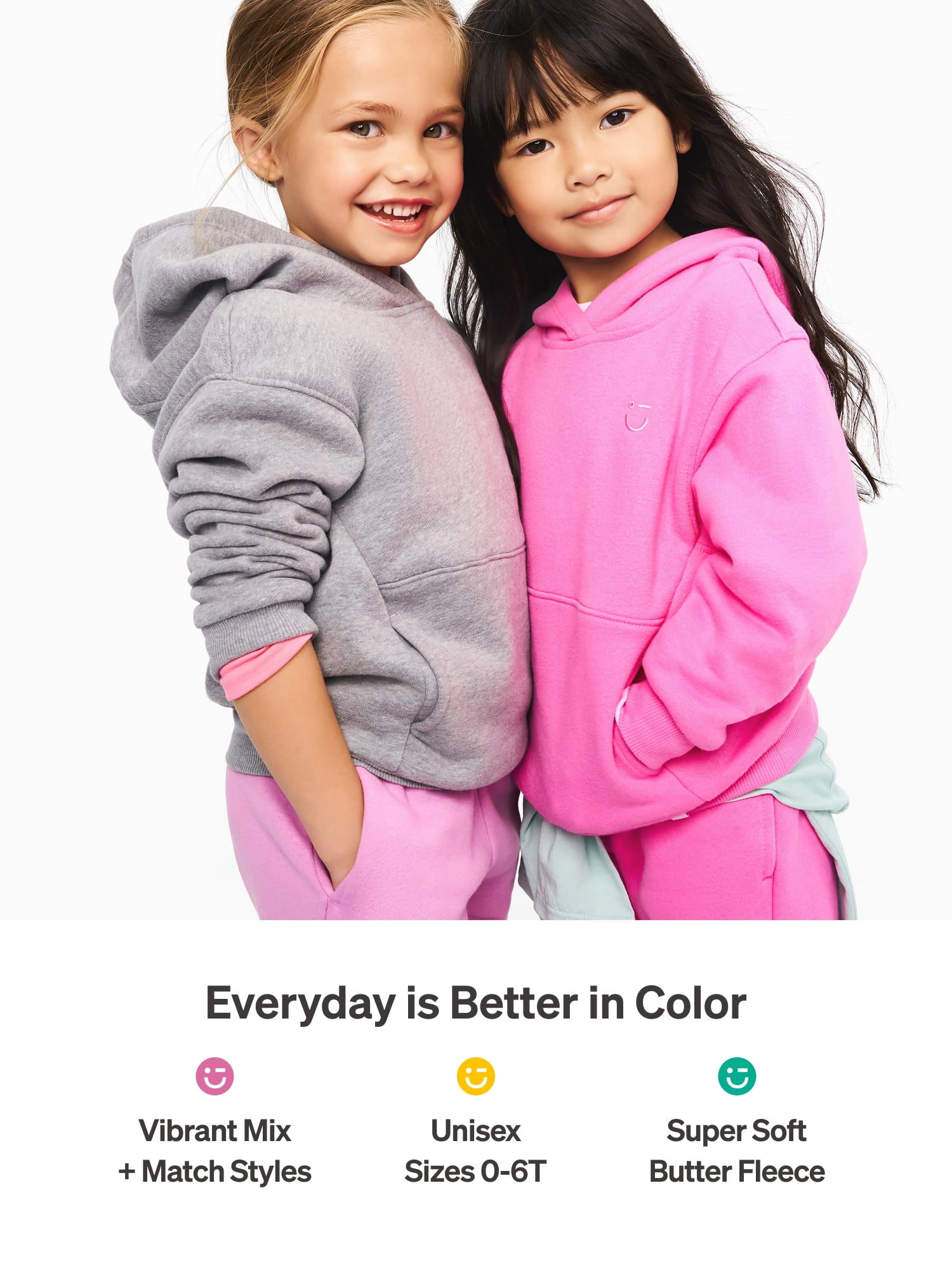 Color Mix by Garanimals Baby & Toddler Fleece Sweatpants, Sizes 0–6T