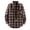 Brown, variant on Holiday Shirt for Men Japanese Plaid In Long Sleeve Fashion Loose Nagers Handsome Summer Tops,Red,L