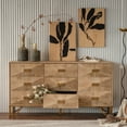 thumbnail image 5 of MDQMD Wooden 9 Drawers Dresser for Bedroom,Mid Century Modern Dresser Storage Organizer,59'' Wide Dresser for Closet Storage, 5 of 8