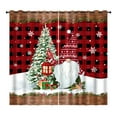 thumbnail image 5 of Goory Xmas Bedroom Blackout Window Drapes Grommet Window Drapes Thermal Insulated Window Curtain Eeylet Ring Top Room Darkening Curtain Style F W:52"xL:84", 5 of 5