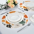 thumbnail image 4 of 15.4" Round Placemat Set of 4 Polyester Fabric Place Mats Non-Slip Dining Kitchen Table Mats for Kitchen Party Decor Simple Cartoon Halloween Pattern, 4 of 5