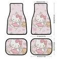 thumbnail image 2 of Hello Kitty Car Floor Mats 4PC Set Anti Skid Vehicle Floor Mat Car Carpet for Front Rear Seats Universal Auto Interior Accessories, 2 of 8