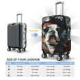 thumbnail image 3 of Cauagu Pirate Bulldog On Deck Print Travel Luggage Cover,Travel Dust-proof Suitcase Cover Softside Suitcase Protector for 18-32inch,Not Included Suitcase, 3 of 8