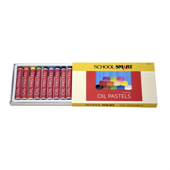 Pacon 1594963 School Smart Oil Pastels, Set of 12