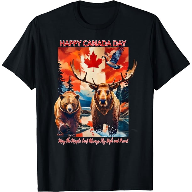 Happy Canada Day May The Maple Leaf Always Fly High & Proud playera