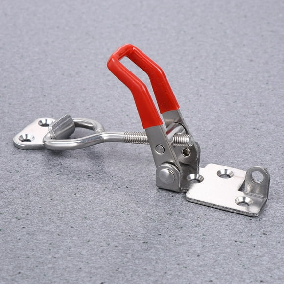 OULII 4Pcs Cabinet Clamps Installing Toggle Clamp Stainless Steel Silver Heavy Duty Hand Tool 2.75x1.57x1.33in