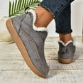 thumbnail image 4 of IUJSOY Boots Slippers for Women Memory Foam Moccasins Casual Suede Warm Indoor Outdoor Booties, 4 of 9