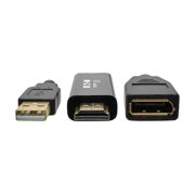 Tripp Lite HDMI to DisplayPort Active Converter 4K with USB Power, HDMI to DisplayPort (M/F), 4096 x 2160/4K x 2K @ 30 Hz, 6 in., Black