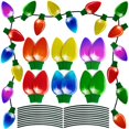 thumbnail image 1 of Set de 50 imanes con forma de bombilla de luces navideñas 90shine, 1 of 7