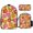 Color, variant on Vibrant Hibiscus Floral Summer Print 3Set Bags for TeenCasual Women Backpack Bookbag for Student