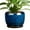 Blue Glazed, variant on Flower Pots 6 inch, Modern Small Round Ceramic Planter with Drainage Hole and Saucer, Gift for Women & Mom, for Orchids & Indoor Plants, Blue Glaze