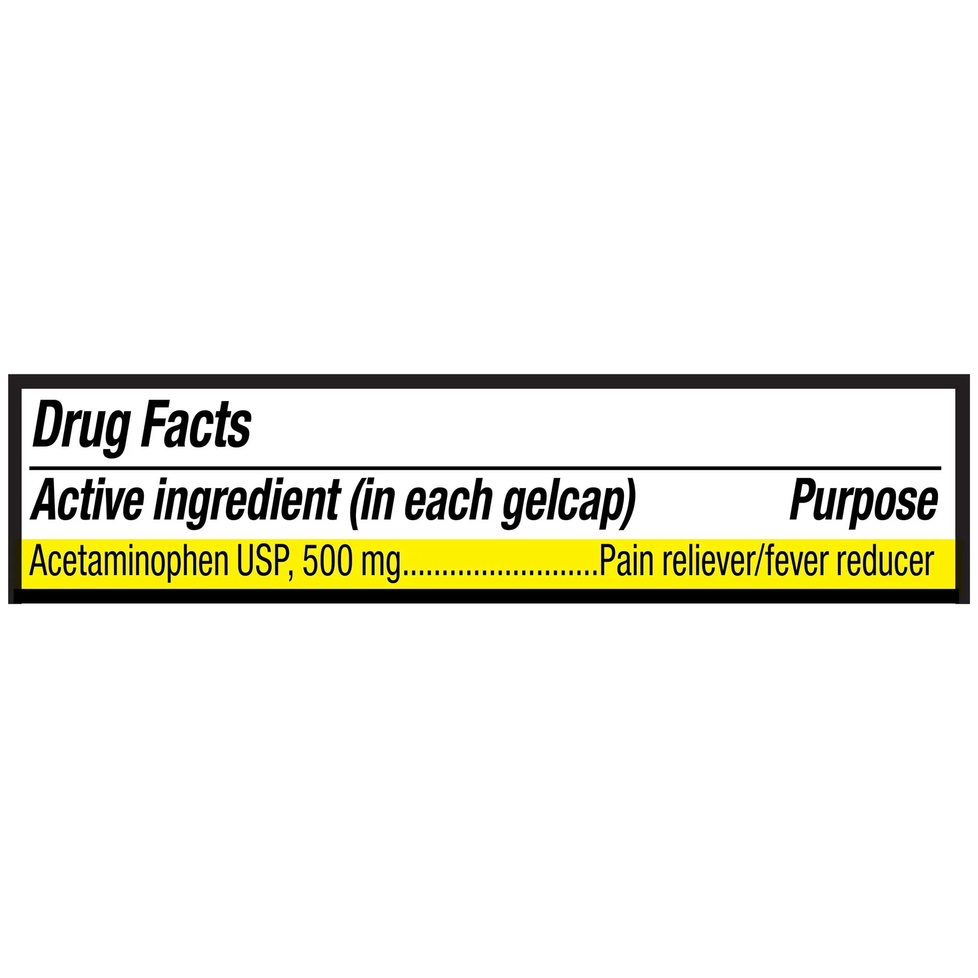 Equate Extra Strength Acetaminophen 500mg Gelcaps, Pain Reliever and Fever Reducer, 225 Count