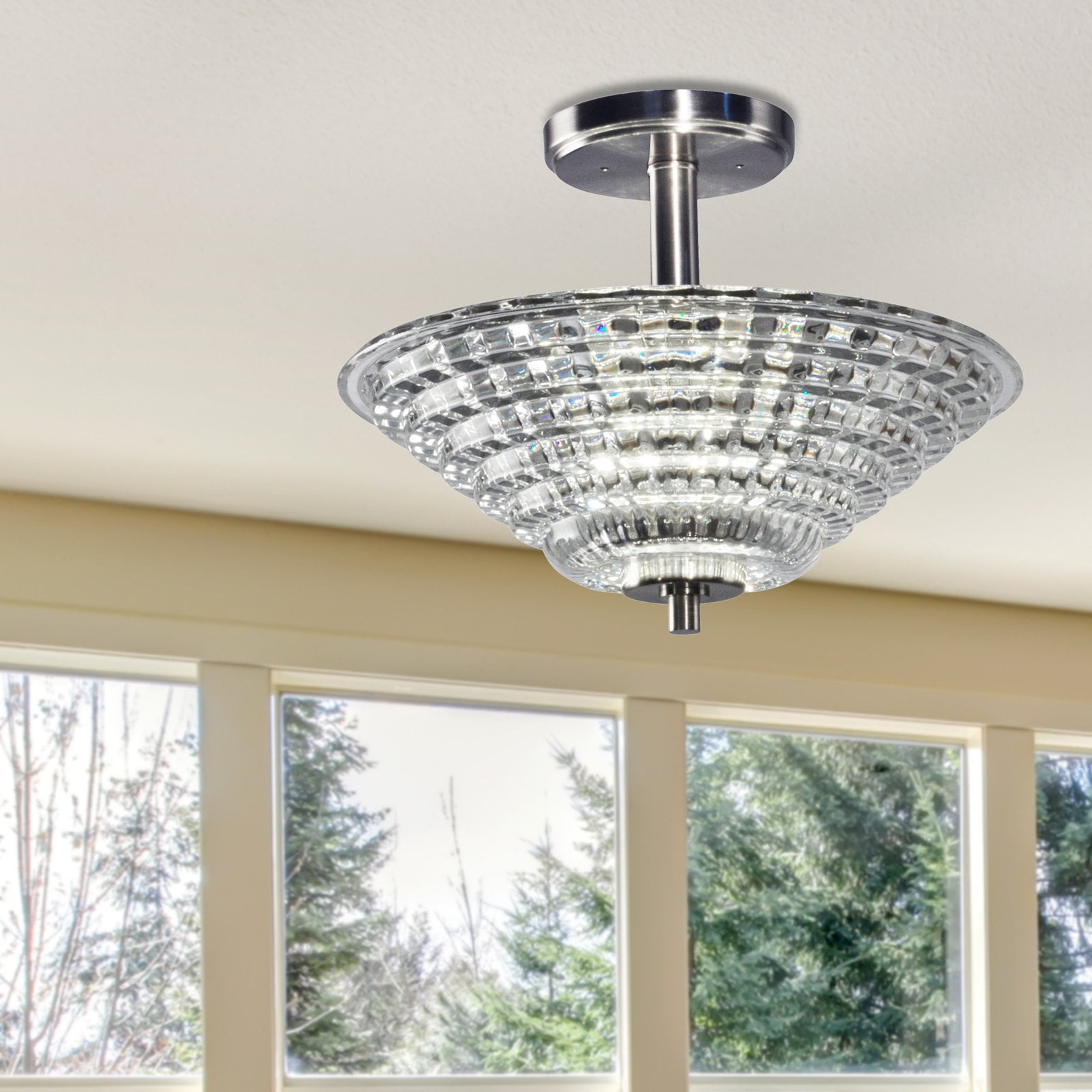 Springdale Lighting Wendy Semi Flush Mount Ceiling Light