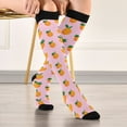 thumbnail image 5 of FORMRS Womens Knee High Socks Casual Long Thick Travel Daily Wear, 1 Pair, Cartoon Oranges, 5 of 6