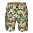 thumbnail image 3 of Honeii's Construction Machinery1 Print Men's Casual Shorts with Drawstring，Swim Trunks Quick Dry Beach Shorts, 3 of 5