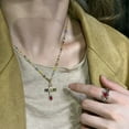 thumbnail image 5 of Artistic Cross Necklace with Colorful Diamonds Ideal for Personal Style, 5 of 7