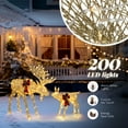 thumbnail image 2 of UBesGoo 2 Piece Holiday Light Up Deer Set - Christmas Light Up Reindeer Outdoor Decor for Lawn or Yard  Gold, 2 of 6