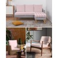 thumbnail image 6 of Pink Buffalo Plaid Couch Cushion Covers Stretch, Washable Sofa Seat Covers Individual Seat Cushion Sofa Slipcovers Farmhouse Pink White Checkered Couch Cover Furniture Protector S-3PCS, 6 of 7
