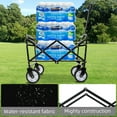 thumbnail image 4 of Sesslife 220LBS Collapsible Wagon Cart, 120L Capacity Storage Garden Wagon, Outdoor Heavy Duty Utility Beach Wagon Cart for Sand with Big Wheels, Adjustable Handle for Shopping, Camping, 4 of 8