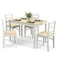 thumbnail image 1 of Costway 5-Piece Dining Set Solid Wood Kitchen Furniture with Rectangular Table & 4 Chairs Natural, 1 of 10