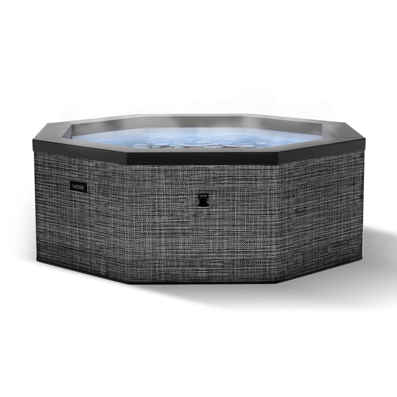 Wave Como 6-Person Octagon Eco-Foam Hot Tub | 90-Jet Massage & Wi-Fi Eco Heater | Flint Gray