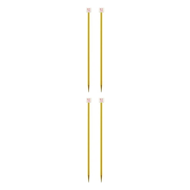 Guardoinrt Color Random Straight Knitting Needles Sweater Scarves Portable Weaving Needle DIY Crafting Needleworking Equipment 35cm 6.0mm 2Set
