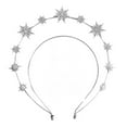thumbnail image 5 of Sun And Moon Double Layered Six Pointed Star Headband With Encrusted Sparkling Long Earrings Set Hair And Ear Accessories Headbands Men Fair Isle Headband Hair Band Wrap Hair Head Bands for Women's, 5 of 5