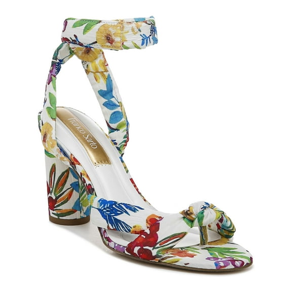 Franco Sarto Womens Oma Open Toe Ankle Strap Heels
