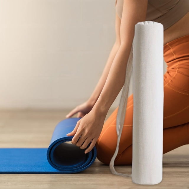 Bolsa para esterilla de , bolsa de fitness con correa para el hombro, de transporte con cordón, soporte deportivo para gimnasio, entrenamiento de 15 cm x 73 cm