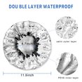 thumbnail image 3 of Shower Caps,Cute Halloween Ghosts Pattern Waterproof Shower Cap for Women 4 Pieces,Double Reusable Hair Cover for Shower PEVA Elastic Stretch Hem, 3 of 7
