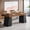 Brown & Black, variant on Tribesigns 55.1" Conference Table for 4-6 People, Modern Meeting Table with Thick Tabletop