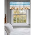 thumbnail image 3 of Ocean Beach Shell Valances for Windows, Rod Pocket Kitchen Valance Curtains - Soft & Washable Small Window Treatment for Living Room,&nbsp;Bathroom, Blue Sky , 42x12 Inch, 1 Panel, 3 of 9