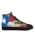 thumbnail image 2 of Boricua Puerto Rico High Top Canvas Shoes Sneakers Black Size 7, 2 of 7