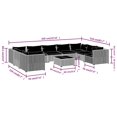 thumbnail image 4 of vidaXL 10 Piece Garden Lounge Set with Cushions Poly Rattan Black, 4 of 5