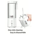 thumbnail image 2 of TFixol Portable USB Rechargeable Mini Blender with 6 Blades, Compact Handheld Juicer for Smoothies, Shakes, and Outdoor Use, 450ml Capacity, 4000mAh Battery, 20,000 RPM, White, 2 of 6