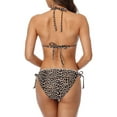 thumbnail image 4 of Womens Triangle Bikini Swimsuit String Halter Two Piece Bathing Suits, 4 of 6
