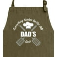 thumbnail image 2 of ThisWear Grilling Accessories Everything Tastes Better Off Dads Grill Two Pocket Apron Military Green, 2 of 7