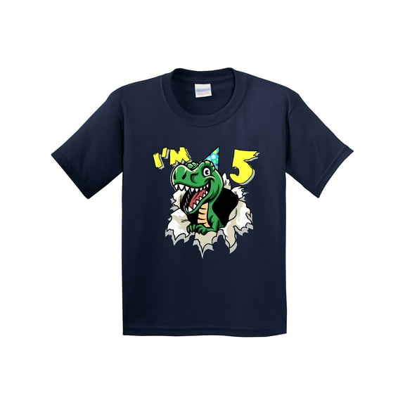 Inktastic I'm 5 Dinosaur Youth T-Shirt