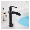 thumbnail image 2 of Bronze Black Faucet Bathroom Sink Faucet Hot Cold Water Mixer Crane Deck Mounted Single Handle Bath Tap Basin Faucets, 2 of 7