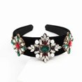 thumbnail image 4 of Western Baroque Bandana Full Jewelry for Rhinestone Rose Flower Leaves Prom Head, 4 of 4