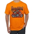 thumbnail image 1 of Wild Bobby, Wild Hawg Bike Motorcycle Flaming Cars and Trucks Men's Graphic T-Shirt, Orange, Small, 1 of 3